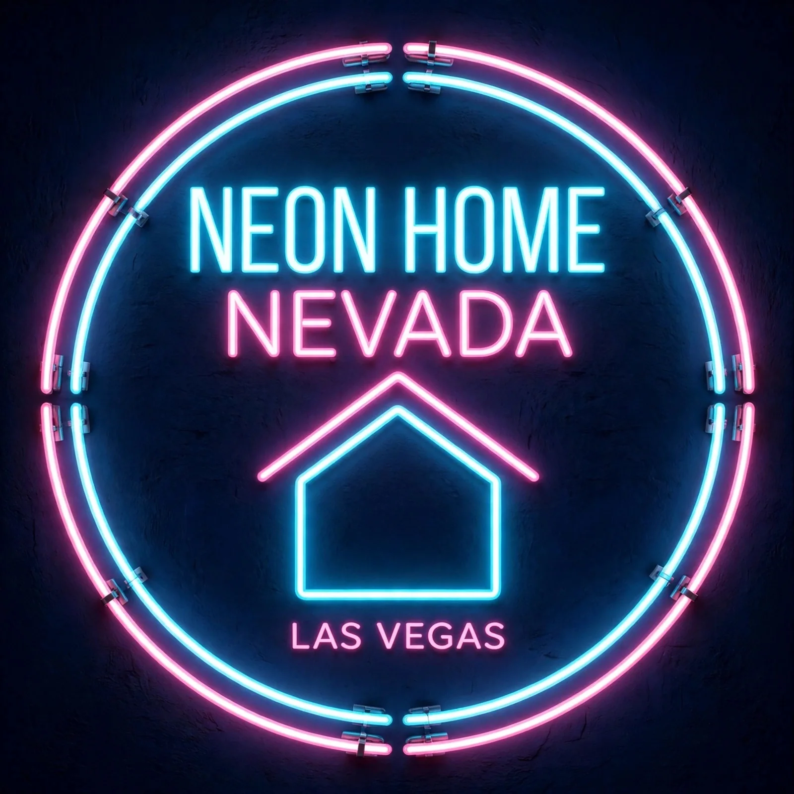 Neon Home Nevada neon house logo